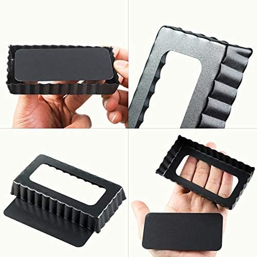 6Pcs Mini Tart Pan 4-Inch with Removable Bottom, Non Stick Carbon