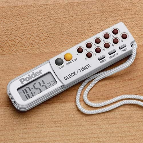 Polder Combination Clock, Timer and Stopwatch, White