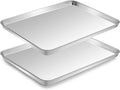 Half Sheet Pan of 2, CEKEE Stainless Steel Baking Sheet Pan Tray Cookie Sheet by CEKEEBakingEasilyHappily