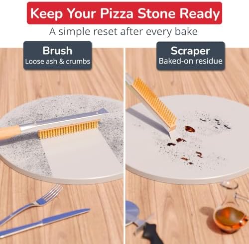 Senwosa 22” Pizza Oven Brush with Stone Scraper
