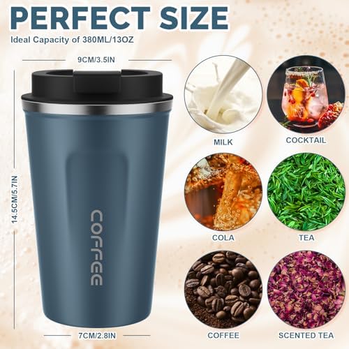 CS COSDDI 12 oz Coffee Mug - Stainless Steel Coffee Cup with Leakproof