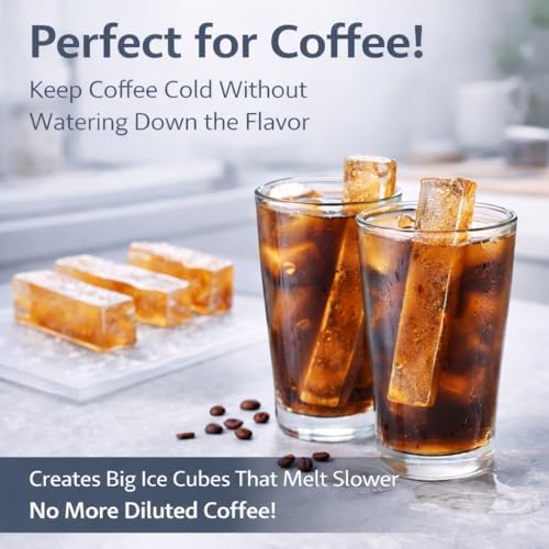 Large Silicone Ice Cube Trays for Tall Bottles, Long Ice Stick Mold