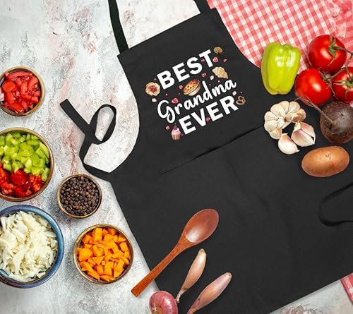 Abuela Ever Adjustable Aprons with Pockets, Grandma Gifts for Birthday