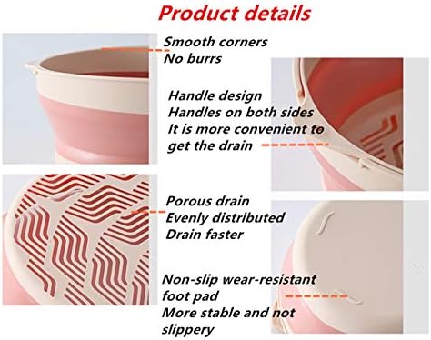 2-in-1 Creative Collapsible Silicone Large Colander Bowl Washing