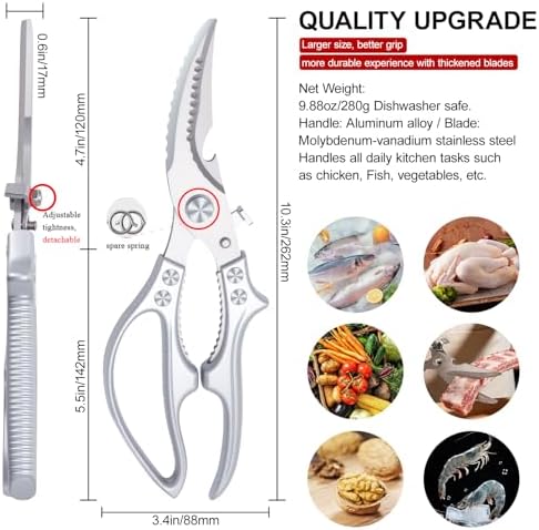 Kitchen Scissors for Food,Heavy Duty Poultry Shears