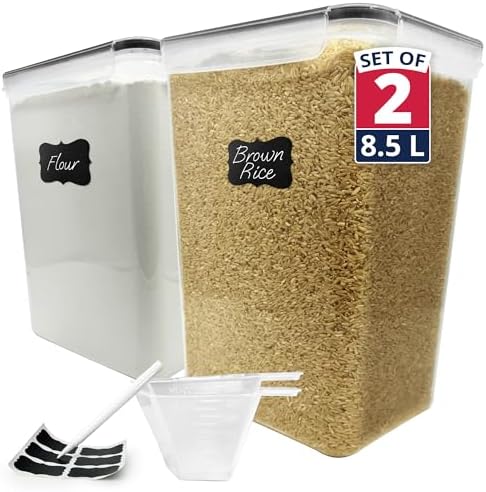 Reli. Airtight Food Storage Containers Stackable 8.5L Flour Sugar