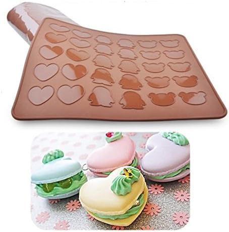 beicemania® Silicone Classic Bear Heart Penguin Macaron Baking Mat for
