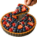 9 Inch Quiche Tart Pans with Pie Cake Server. Removable Bottom