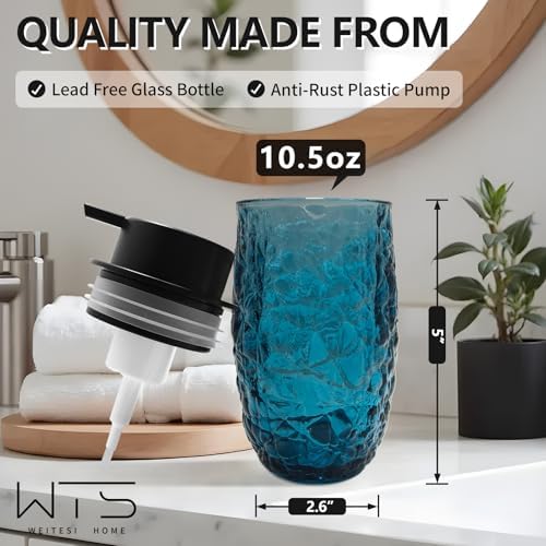 Foaming Soap Dispenser, 10.5oz Foam Hand Soap Dispenser with Black