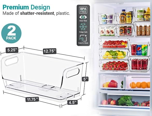 Sorbus Stackable Storage Bins Open Front, Pantry Bins - Image 9
