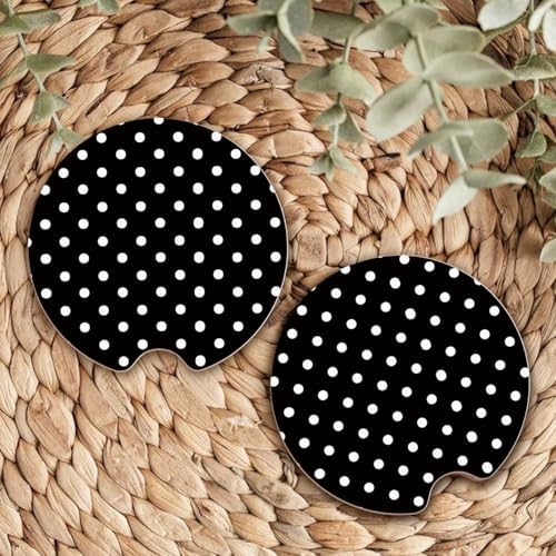 Ceramic Car Coasters – Absorbent Car Cup Holder Coaster Set for Women