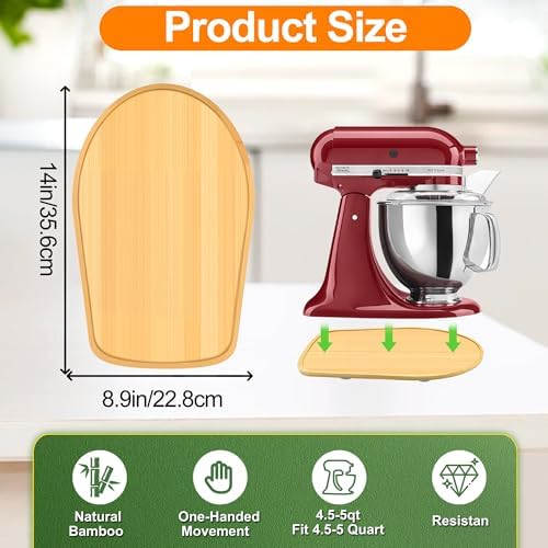 Bamboo Mixer Slider for KitchenAid 4.5-5 Qt Tilt-Head Stand Mixer