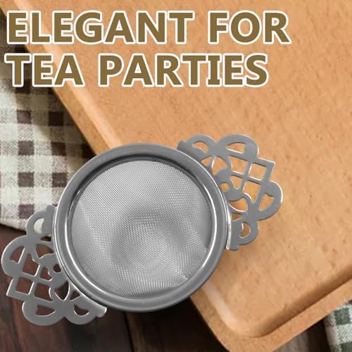 2 Pack Fine Mesh Tea Strainers, Silver Loose Leaf Tea Filter