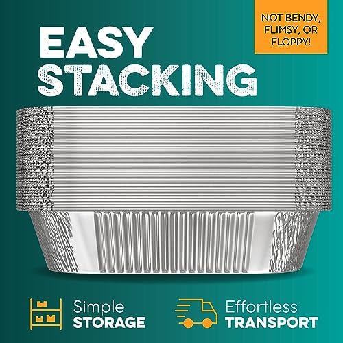 Aluminum Pans 9x13 [10 Pack] Aluminum Foil Trays - Disposable for