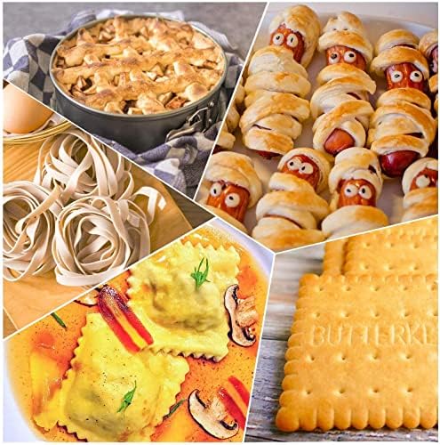 Pastry Dough Lattice Cutter Wheel Roller Fondant Ribbon Cutter with 4