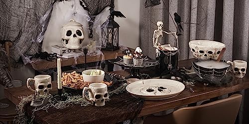 Bico Halloween Spider Web 9.5 inch Black Candy Ceramic Serving Bowl