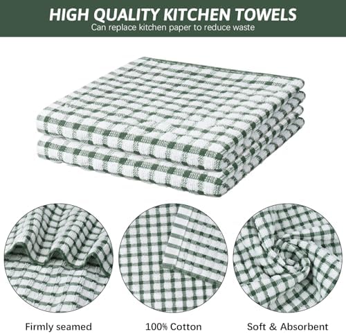 Nialnant 8 Pcs Kitchen Dish Rags,100% Cotton Kitchen Towels