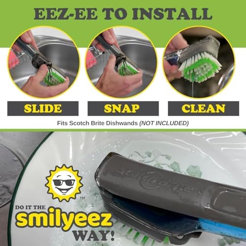 Smilyeez Replacement Refills for Scotch Brite Dishwand, 4-Pack