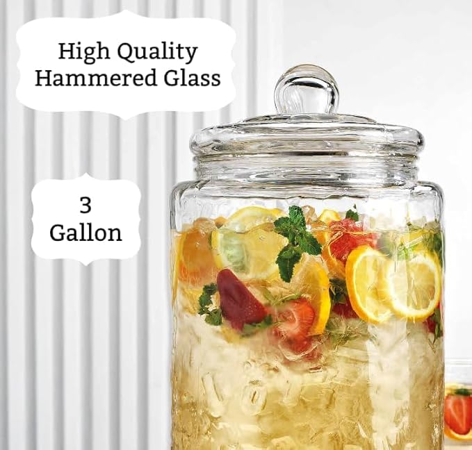 MosJos 3 Gallon Glass Drink Dispenser - Image 5