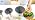 Plastic Kitchen Funnel Set of 3 with Clean Brush, BPA Free Round Food