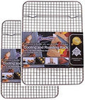 KITCHENATICS Quarter Sheet Cooling Rack Stainless Steel Oven Safe Set