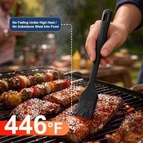 Silicone Basting Brush Set, 2-Pack Food-Grade BPA-Free Pastry Brush