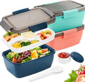 Youeon 3 Pcs 68 Oz Salad Lunch Containers