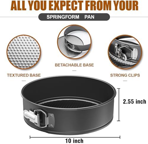 10 Inch Springform Pan Round Non Stick Cheesecake Pan Durable Baking
