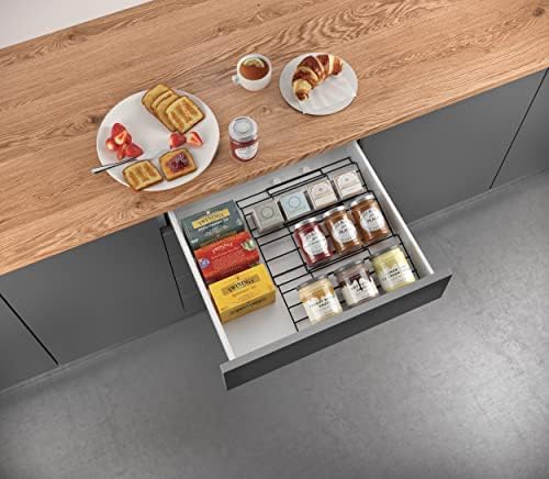 Metaltex 361375000 X-Pand Lava Spice Rack, Metal, Black