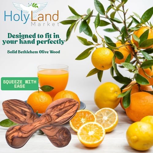 Holy Land Market 5.5 in Olive Wood Lemon Juicer