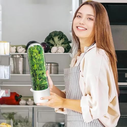 3-Pack Herb Saver Pods for Refrigerator, Herb Keeper