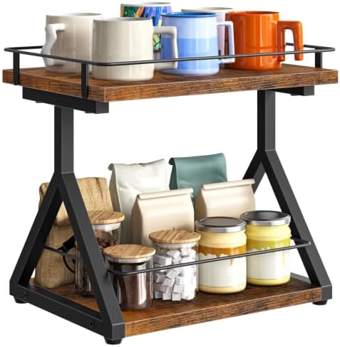 HOOBRO Coffee Mug Cup Holder, 2 Tier Mug Stand Rack for Countertop