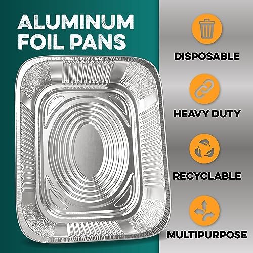 Aluminum Pans 9x13 [10 Pack] Aluminum Foil Trays - Disposable for