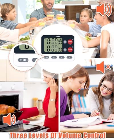 TPNEG Dual Kitchen Timer, Large Display