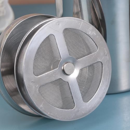 Manual Milk Frother Stainless Steel Double Mesh Frothing Pitcher Hand