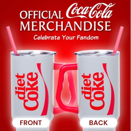 Silver Buffalo Coca-Cola Diet Coke, Stainless Steel Tumbler, 40oz