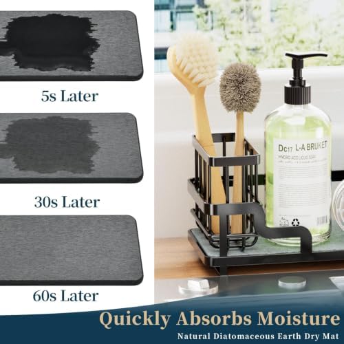 Consumest Sponge Holder for Kitchen Sink - Sink Caddy Organizer with