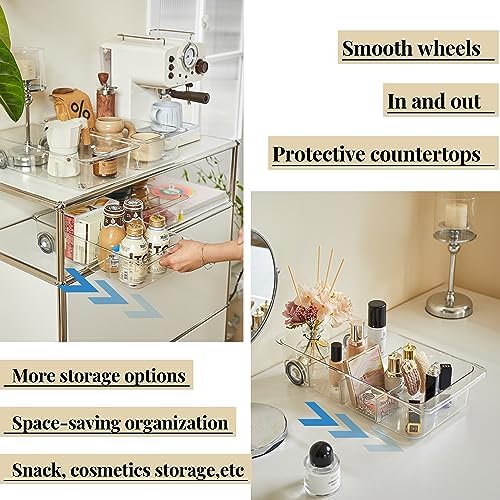 Roll-Out Refrigerator Organizers and Storage, 2 Pack Drawer Fridge