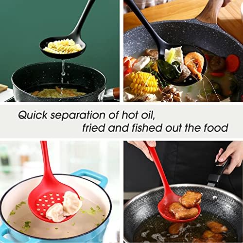 Skimmer Slotted Spoon 2PC Set, Heat Resistant 600 °F Slotted ladle