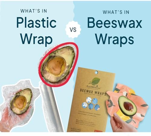 9-Piece Reusable Beeswax Wraps for Food Storage