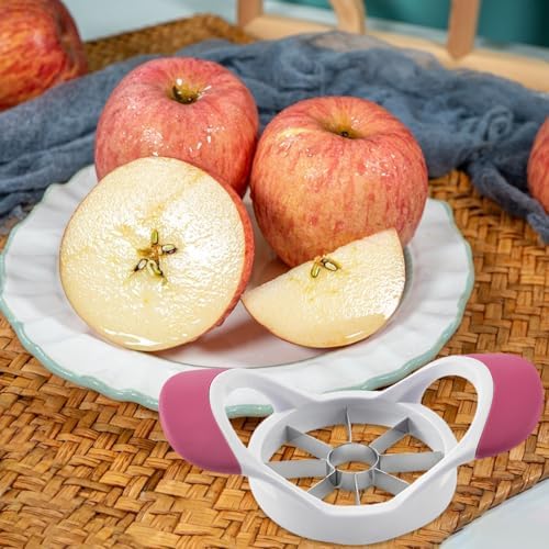 Upgrade 2 pack stainless steel apple slicer cutter slicers and corer