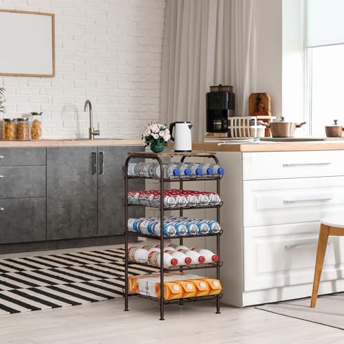 smusei Water Bottle Organizer 5 Tier Free Standing Water Bottle Holder