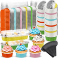 Blushtier 720 Pcs Mini Loaf Pans with Lids and Spoons 6.8 oz