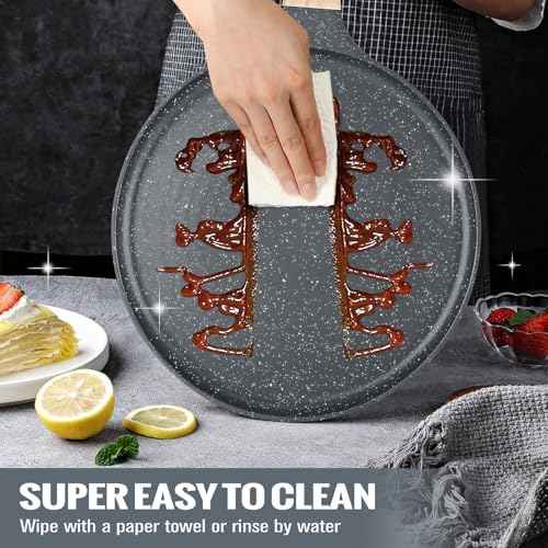 SouxMux 8" Crepe Pan with Spreader, Ceramic Nonstick, Induction Ready
