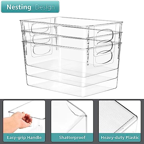 Sorbus Fridge Organizers and Storage, Clear Plastic Bins