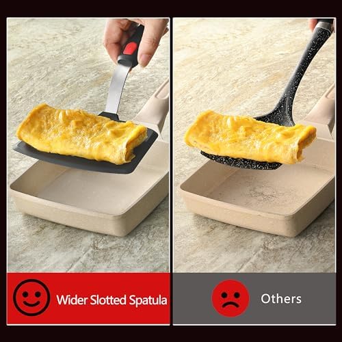 Silicone Wide Spatula, Slotted Turner for Cooking or Baking, Large