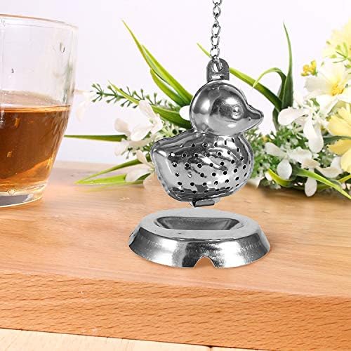 Keenso Duck Tea Infuser, Stainless Steel Infuser Strainer with Chain