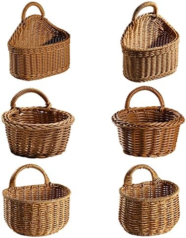 Ochine 1 Pack Hanging Basket Woven Wall Baskets Hanging Storage Basket