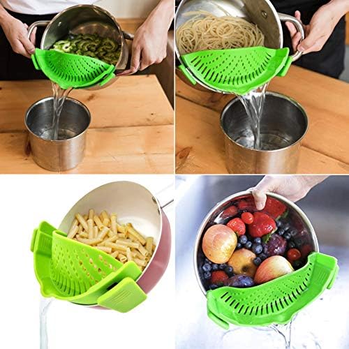 Strainer Colander,Clip On strainer,2 Pack Colander,Fruits Vegetables