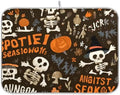 OTVEE Creepy Pumpkin Art Dish Drying Mat for Kitchen Counter Absorbent